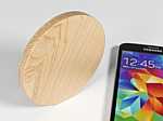 wireless charger holz basic hell natur ladegerät