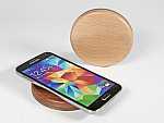 wireless charger vollholz braun natur phone