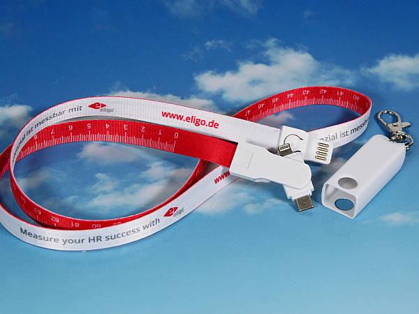 3 in 1 lanyard ladekabel band kabel werbung messe