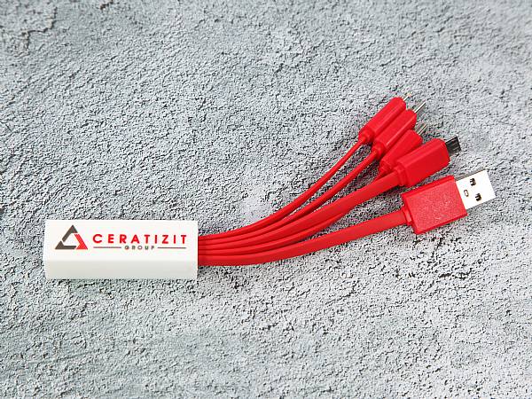cusotm ladekabel pvc logöndstück multiladekabel