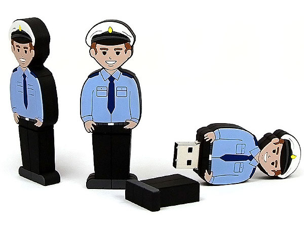 Folks, People, Figur, Polizist, Polizei, Sicherheitsdienst, Menschen, CustomModifizierbar, PVC, USB Menschen, Männchen