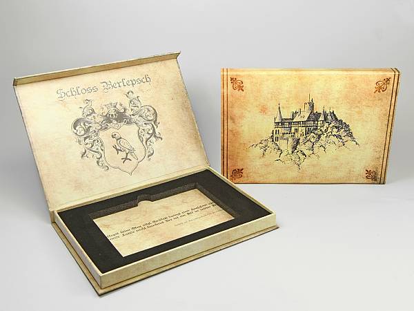 geschenkverpackung box wappen edel