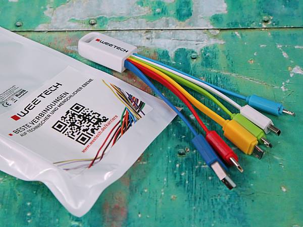 ladekabel color logo aufkleber verpackung smartphone