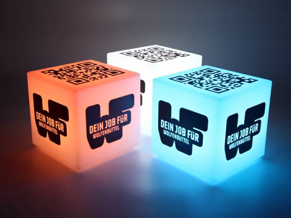 led leuchtwuerfel klein werbung logo messen freizeit kreativ leuchte