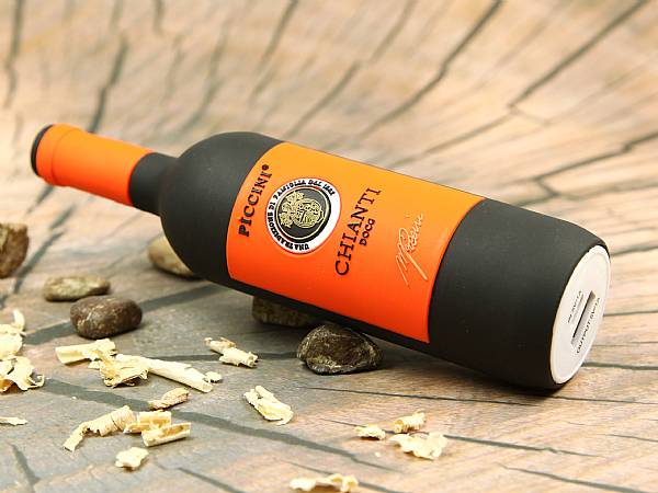 powerbank akku flasche chanti edel logo