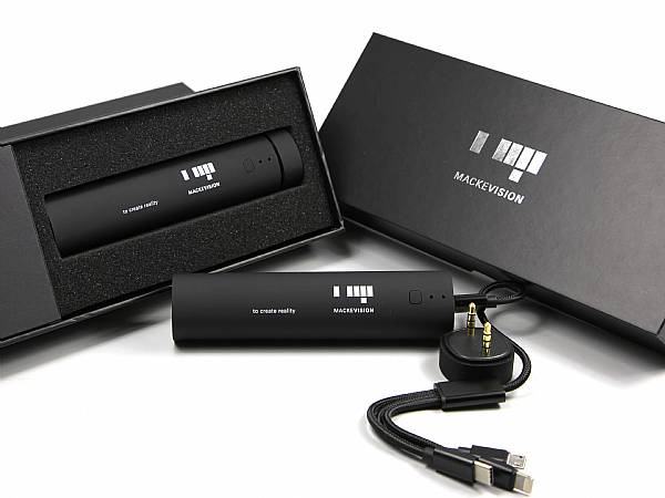 stuelpbox verpackung schwarz edel silber prägung hochwertig powerbank
