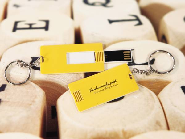 usb mini karte plastikkarte volldruck farbig logo
