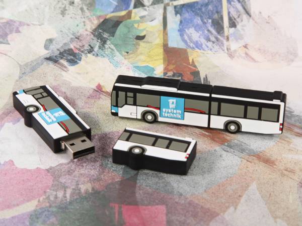 usb stick bus 3d transport verkehr verkehrsmittel individuell werbegeschenk