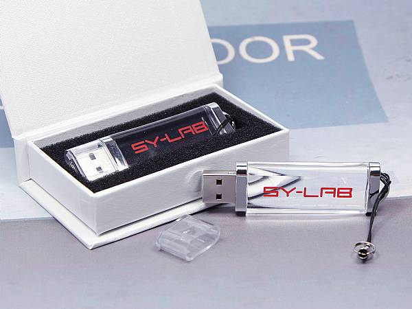 usb stick crystal durchsichtig verpackung edel werbung