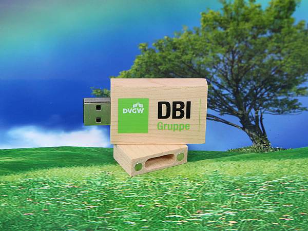 usb stick holz business natur braun digitaldruck schlicht