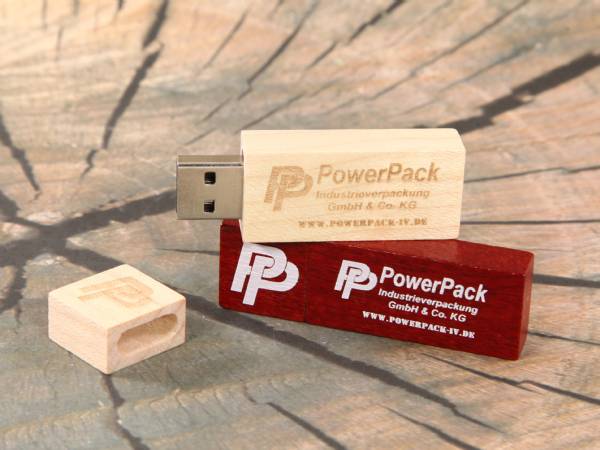 usb stick holz classic natur hellbraun digitaldruck gravur