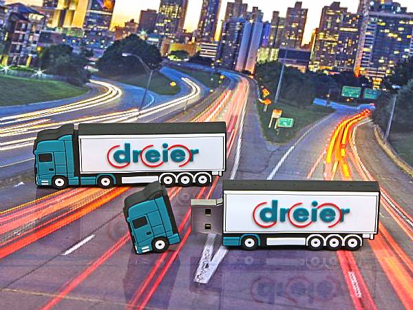 usb stick lkw truck transport verkehr werbung logo