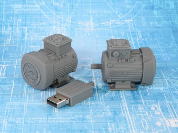 usb stick motor technik produkteinfuehrung kreativ individuell messeprodrukt