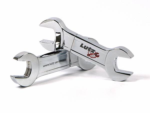 usb stick schraubenschluessel handwerk metall logo