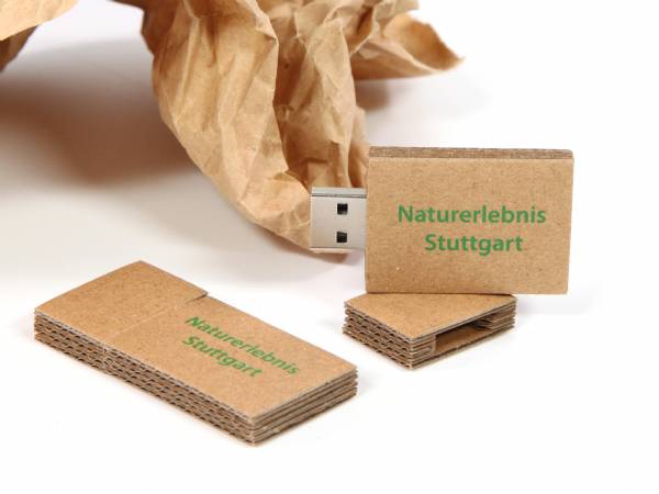 usb stick wellpappe design schlicht natur digitaldruck