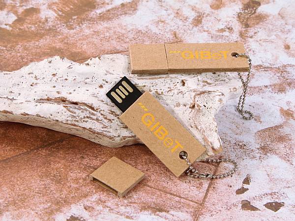 USB-Stick Wellpappe Mini aus Karton, umweltfreundlicher Stick