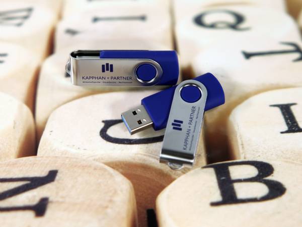 usb twister mit aufdruck in pantonefarbe