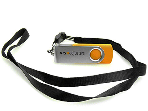 vrs usb-stick drehbar orange, Metall.01