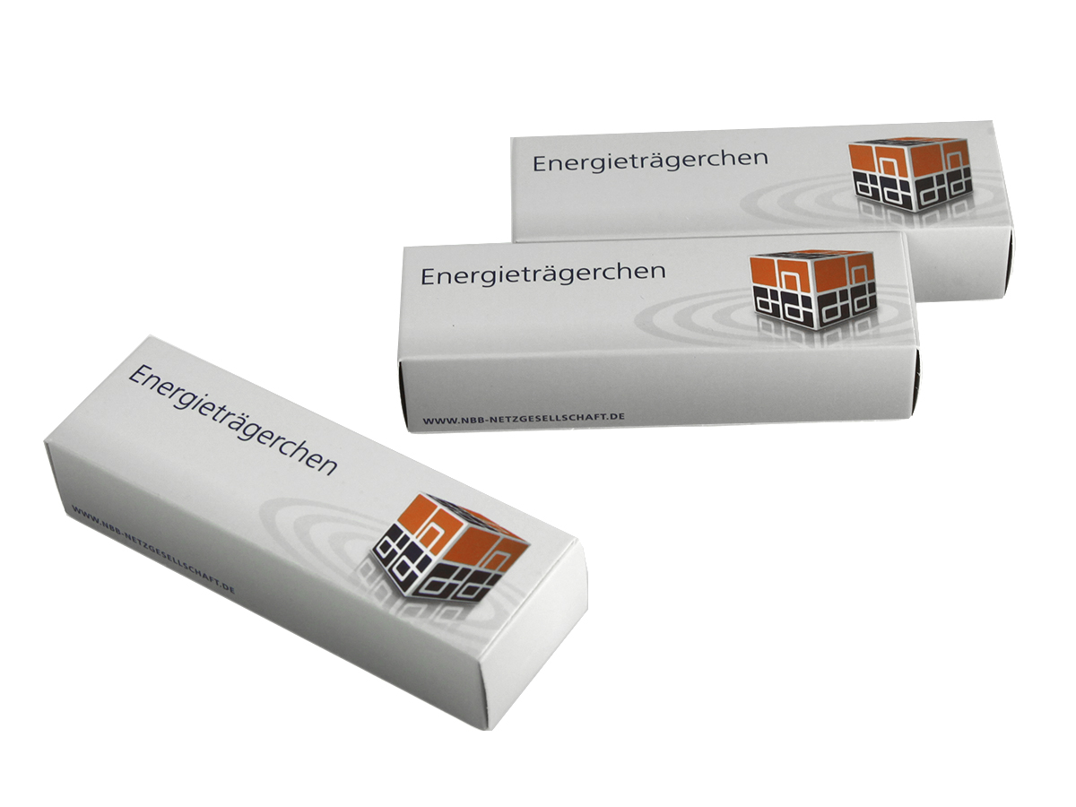 usb faltschachtel karton weiss werbung logo