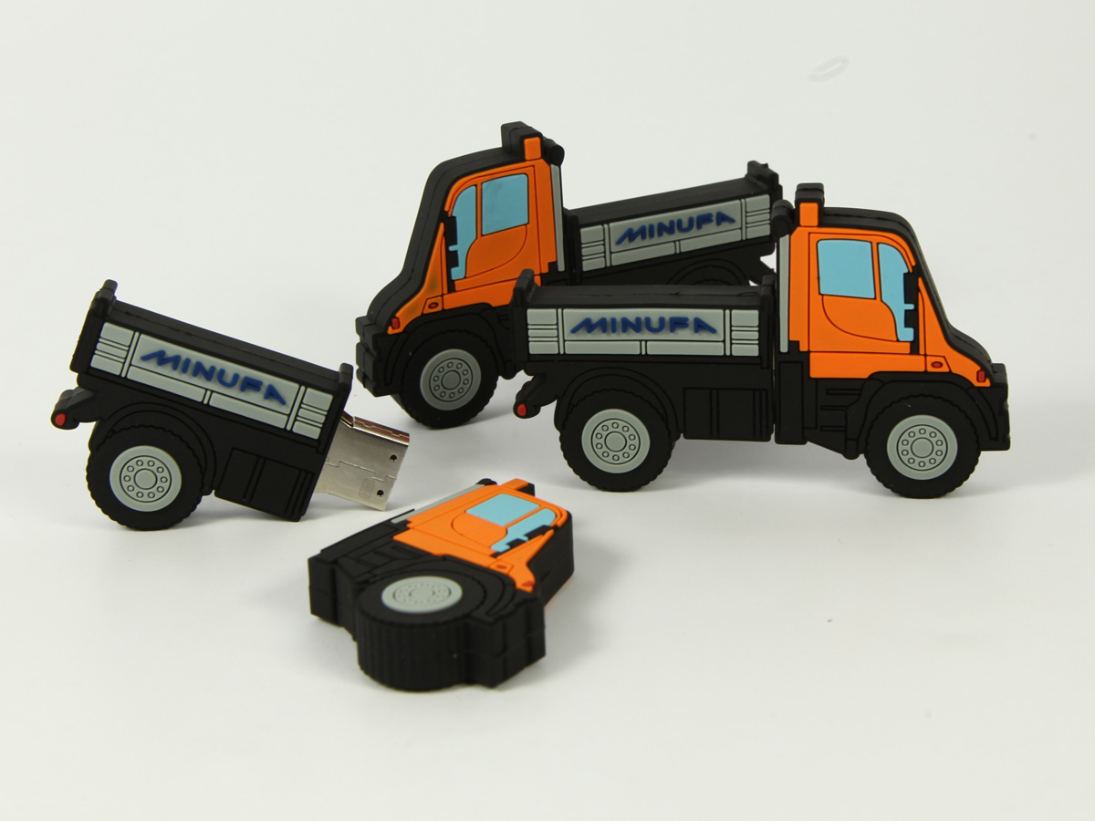 usb stick transporter kastenwagen lkw ladefläche kipper logo