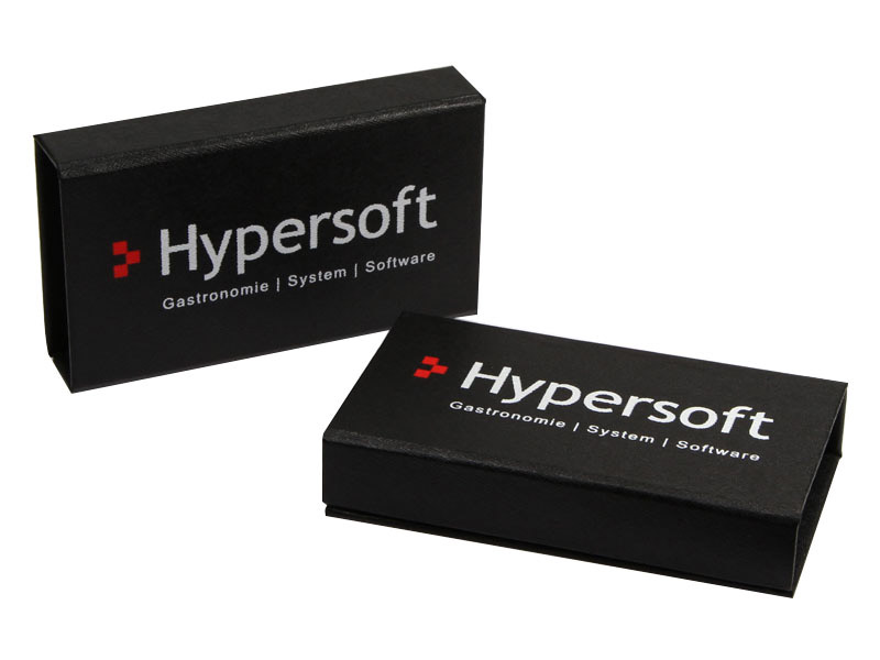 Produktverpackung mit Logo rot weiß, K02 Mini Magnetbox