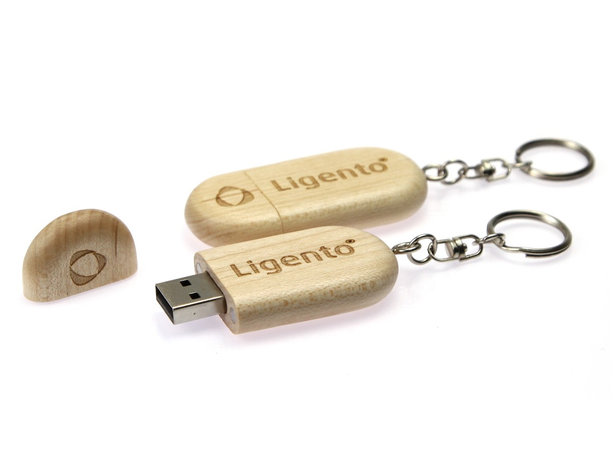 USB Holz Round Business