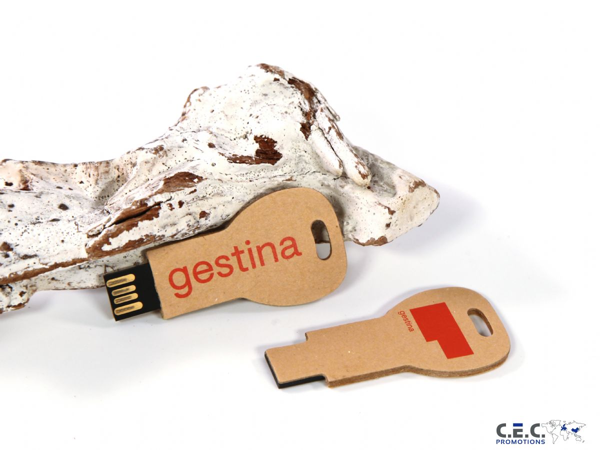 usb stick paper key papier schluessel öko natur werbegeschenk
