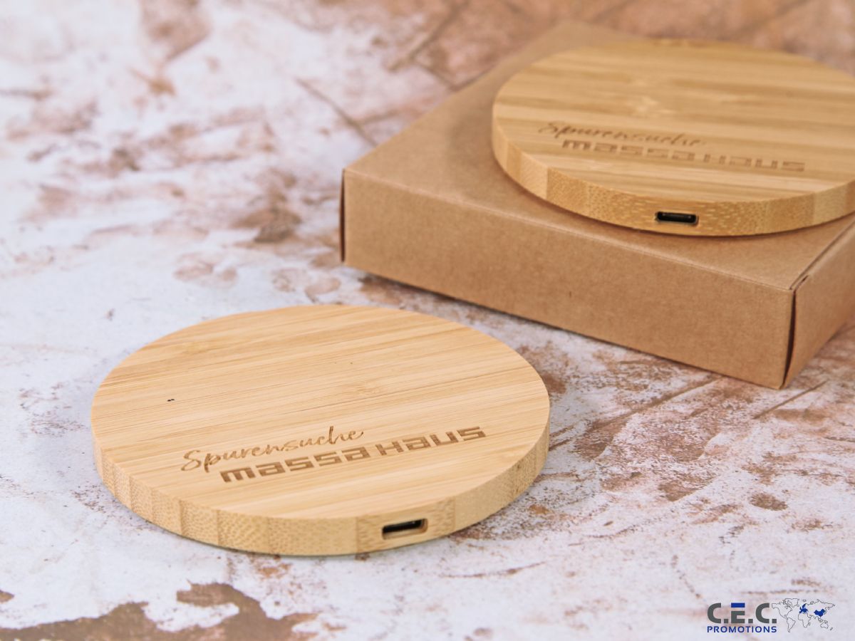 wireless charger holz basic natur öko hellbraun ladegerät