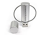 Alu-17 USB-Stick aluminium silber bedruckt, schraubverschluss, Alu.17