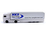 USB-Stick Truck LKW bedruckt weiss Geschenkartikel, USB-Truck