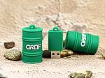 fass ölfass als usb stick greif werbeartikel gruen mit logo