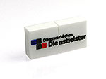 logo rechteckig, pvc, weiß, Domino, CustomLogo, PVC
