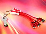 textiles ladekabel mit custom logo 3d schlüsselanhänger