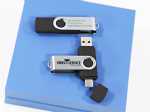 usb c dual stick mit logodruck farbig
