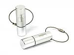 usb stick aluminium zylindrisch schraubverschluss schluesselanhänger silber