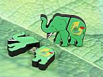usb stick in form eines elefanten mit logo aufdruck