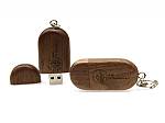 usb stick holz dunkel abgerundet anhänger ring logo