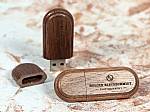 usb stick holz dunkelbraun natur öko gravur logo