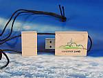 usb stick holz natur hell lederkordel kordel aufdruck