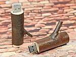 usb stick holzast ast holz natur braun werbung