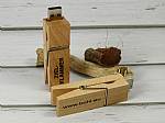 usb stick holzklammer wäscheklammer holz hell logo
