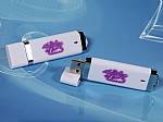 usb stick kunststoff flach edel weiss logodruck