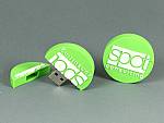 usb stick logo rund gruen individuell werbung