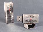 usb stick metall silber schlicht eckig logodruck