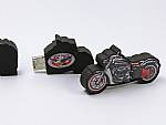 USB-Stick in Form eines Motorrads, individuell bedruckbar und ideal für Werbezwecke im Biker-Segment.