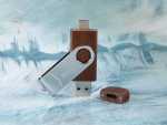 usb stick naturetwister otg holz dunkel struktur metallbuegel gravur