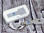 usb stick schluessel metall silber matt logo druck