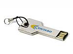 usb stick schluessel silber glanz logo blau gelb