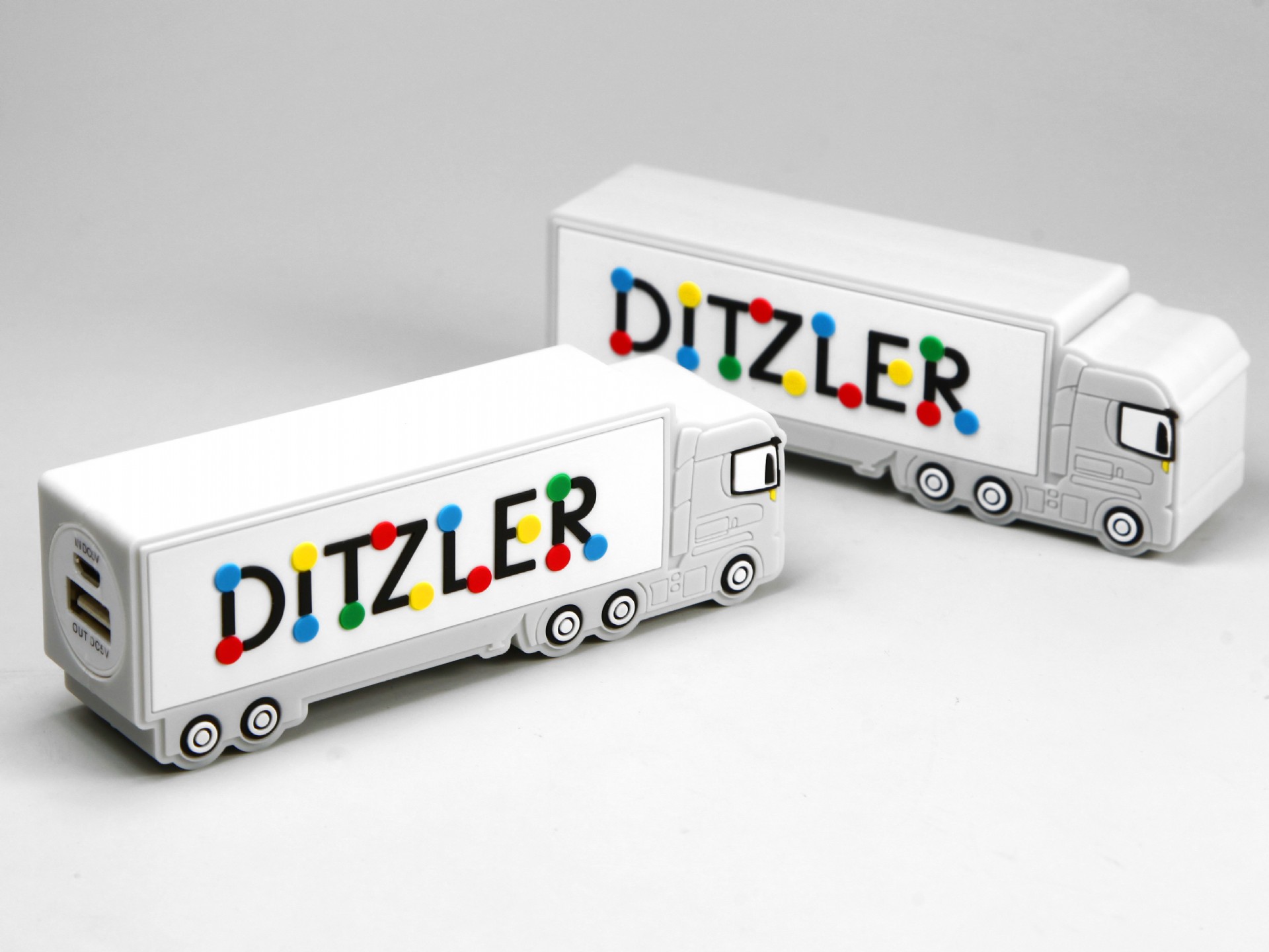 custom powerbank lkw truck mit logo wunschfarbe sonderanfertigung