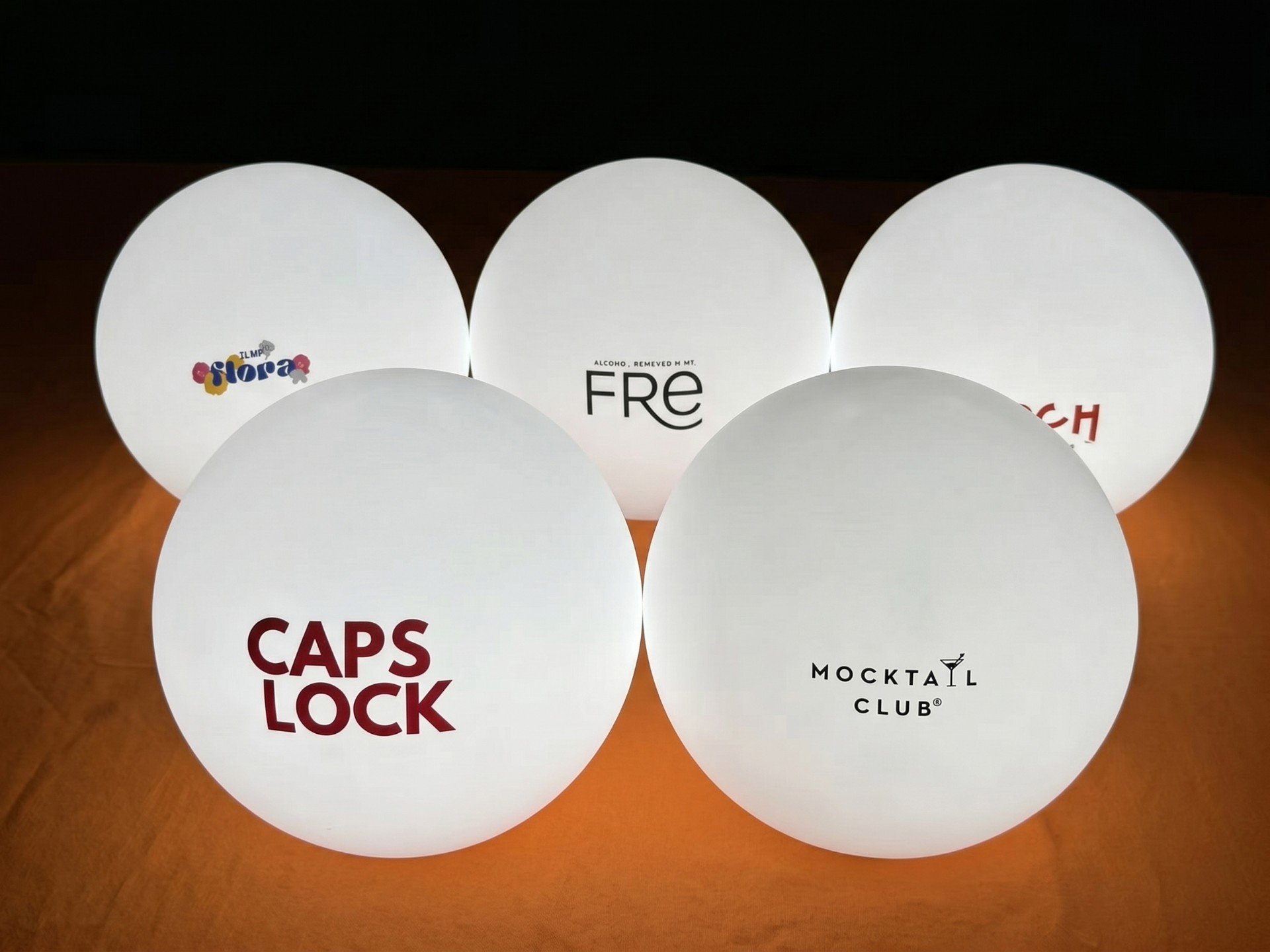 rgb led leuchtkugeln 20cm mit logo
